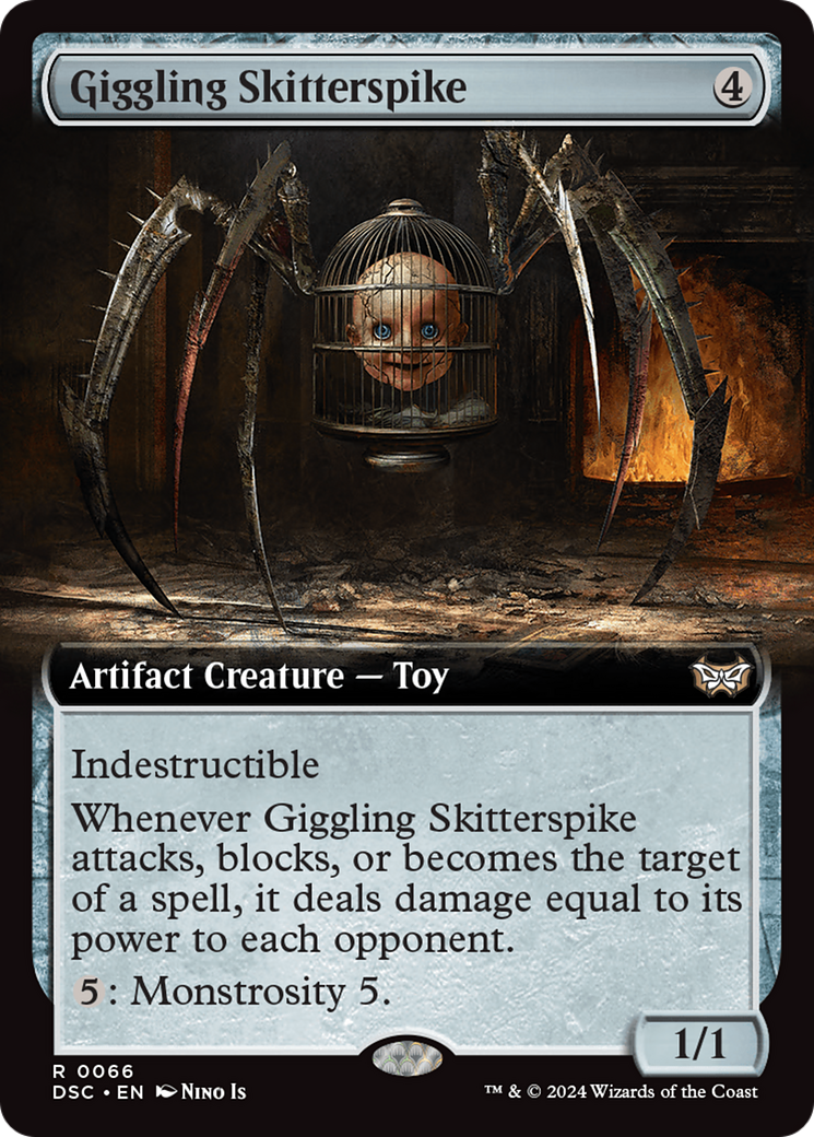 Giggling Skitterspike (Extended Art) [Duskmourn: House of Horror Commander] | L.A. Mood Comics and Games