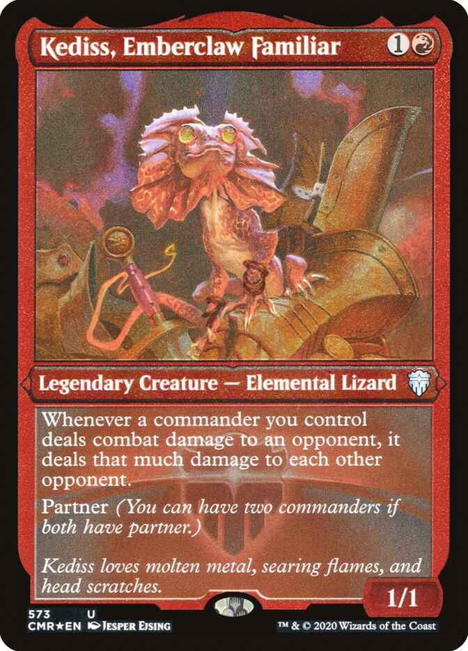 Kediss, Emberclaw Familiar (Etched) [Commander Legends] | L.A. Mood Comics and Games