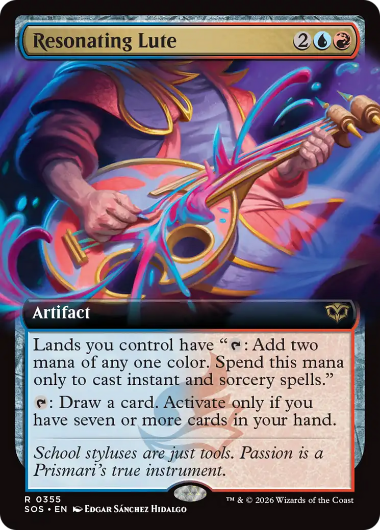 Resonating Lute (Extended Art) [Secrets of Strixhaven] | L.A. Mood Comics and Games