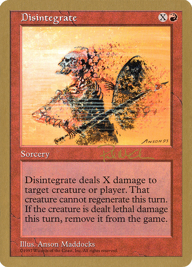 Disintegrate (Paul McCabe) [World Championship Decks 1997] | L.A. Mood Comics and Games