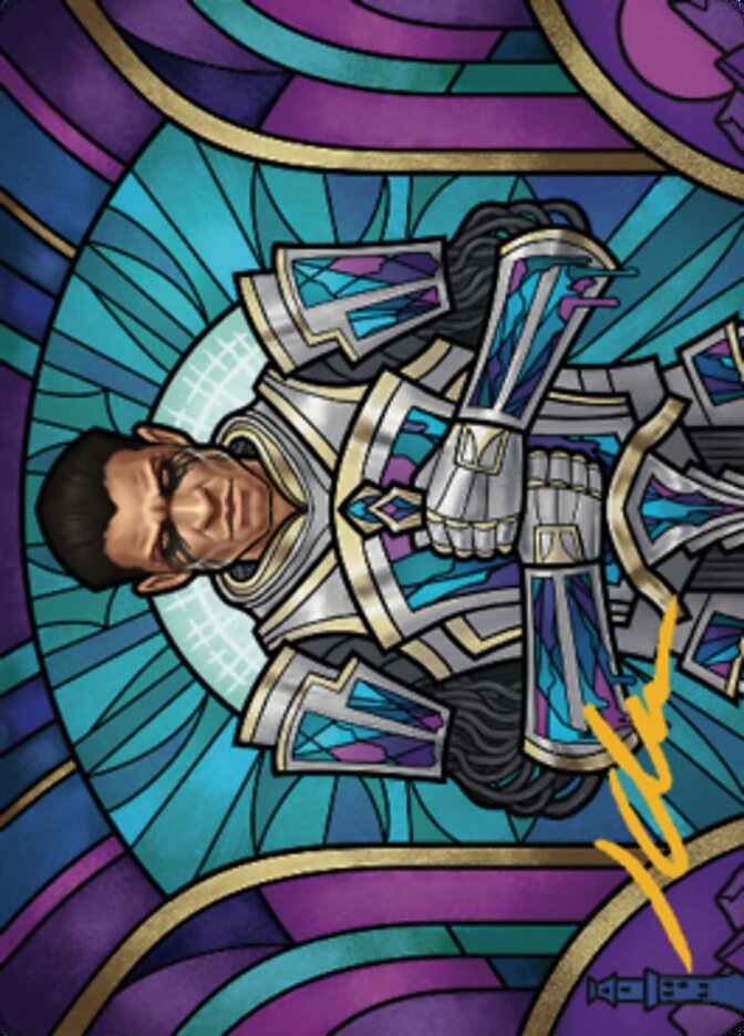 Aron, Benalia's Ruin Art Card (Gold-Stamped Signature) [Dominaria United Art Series] | L.A. Mood Comics and Games