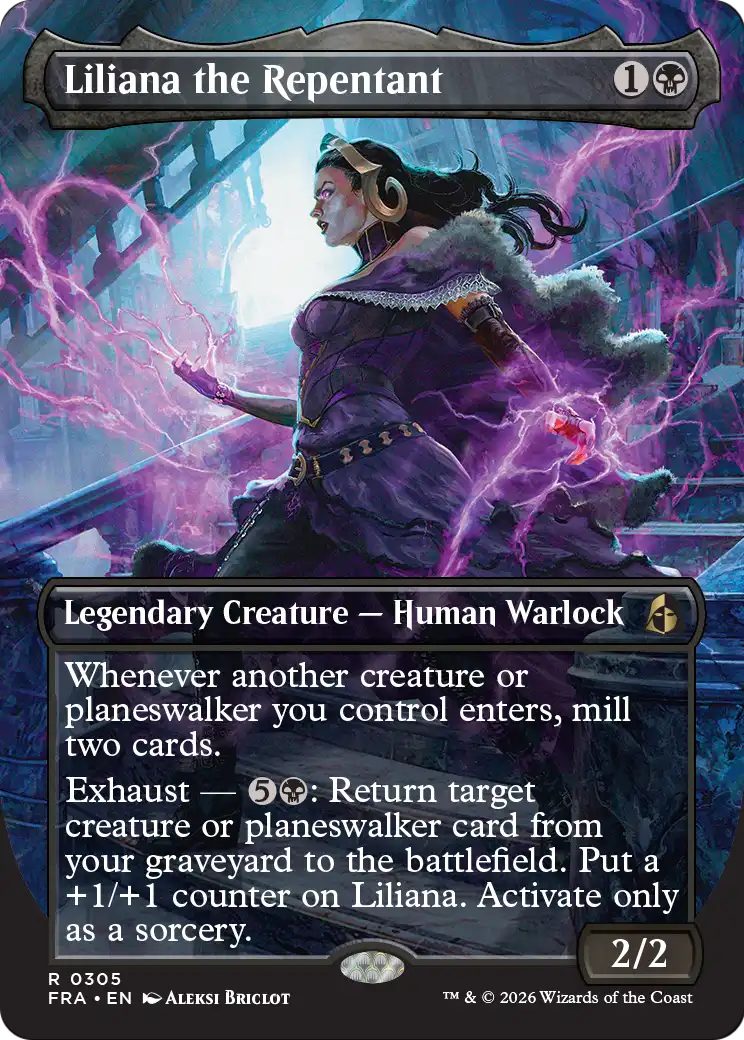 Liliana the Repentant (Borderless) [Reality Fracture] | L.A. Mood Comics and Games
