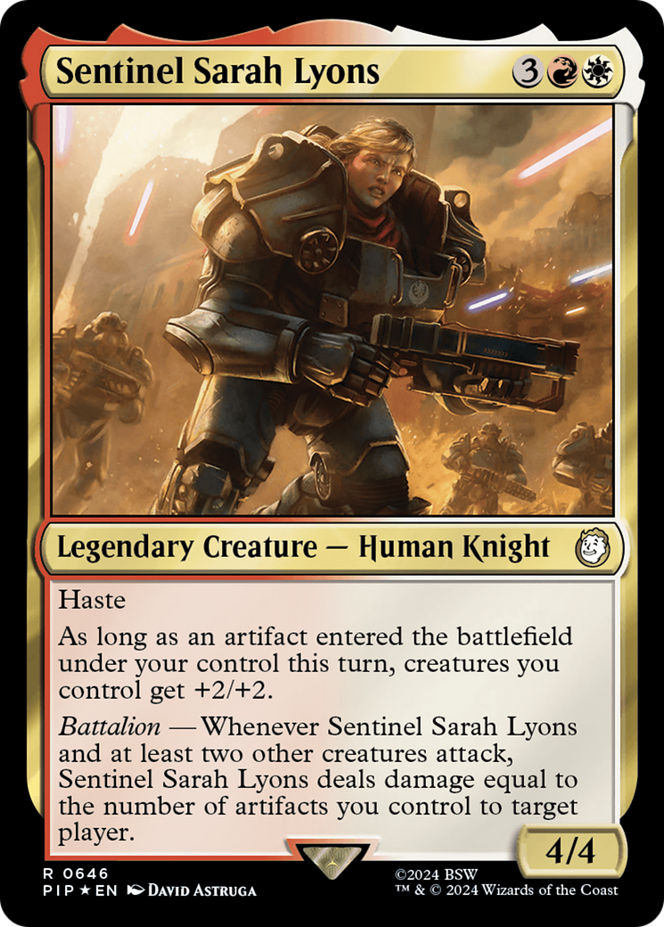 Sentinel Sarah Lyons (Surge Foil) [Fallout] | L.A. Mood Comics and Games