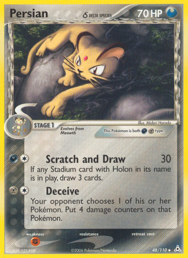 Persian (48/110) (Delta Species) [EX: Holon Phantoms] | L.A. Mood Comics and Games
