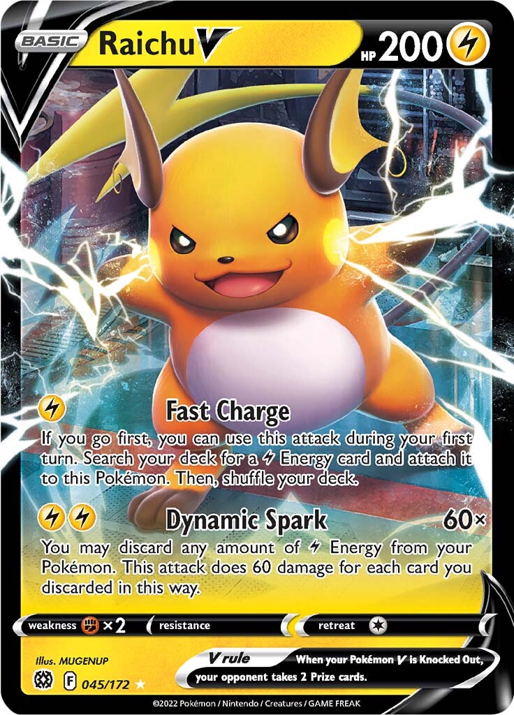 Raichu V (045/172) [Sword & Shield: Brilliant Stars] | L.A. Mood Comics and Games