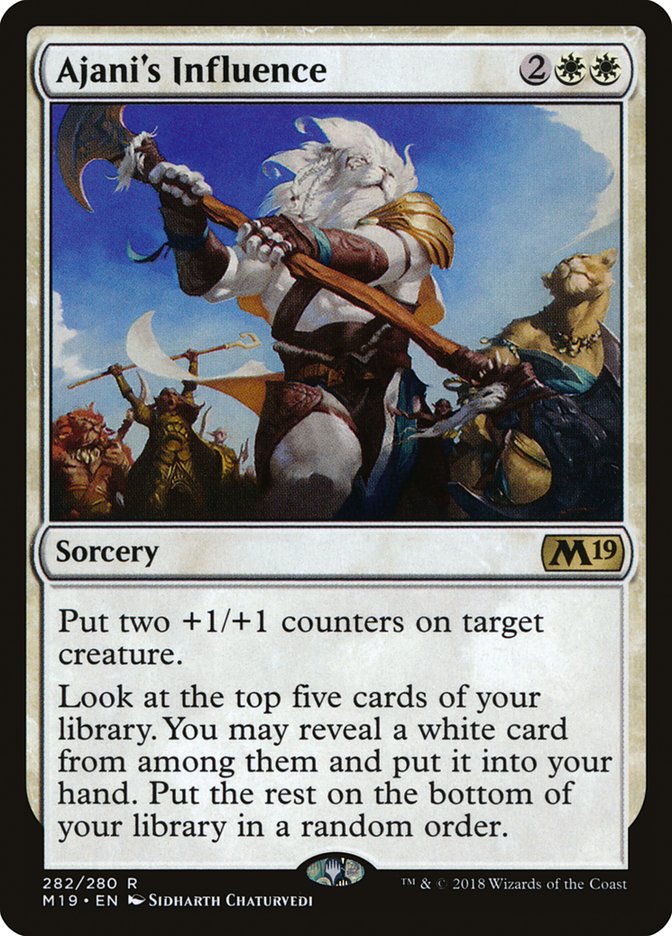 Ajani's Influence [Core Set 2019] | L.A. Mood Comics and Games