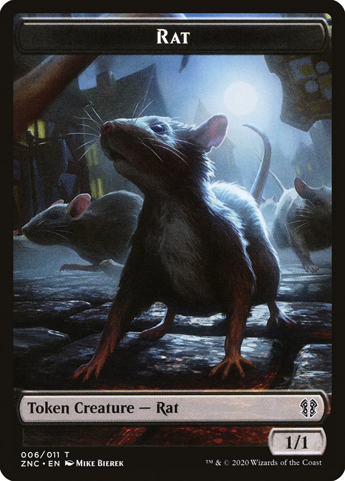 Faerie Rogue // Rat Double-Sided Token [Zendikar Rising Commander Tokens] | L.A. Mood Comics and Games