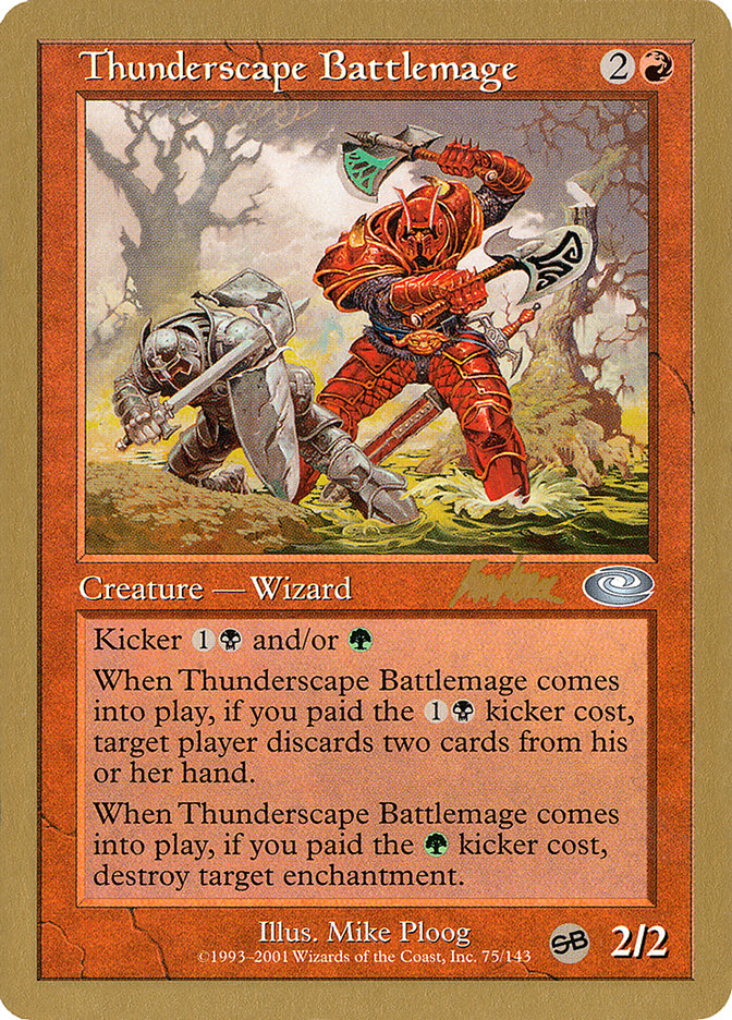 Thunderscape Battlemage (Brian Kibler) (SB) [World Championship Decks 2002] | L.A. Mood Comics and Games