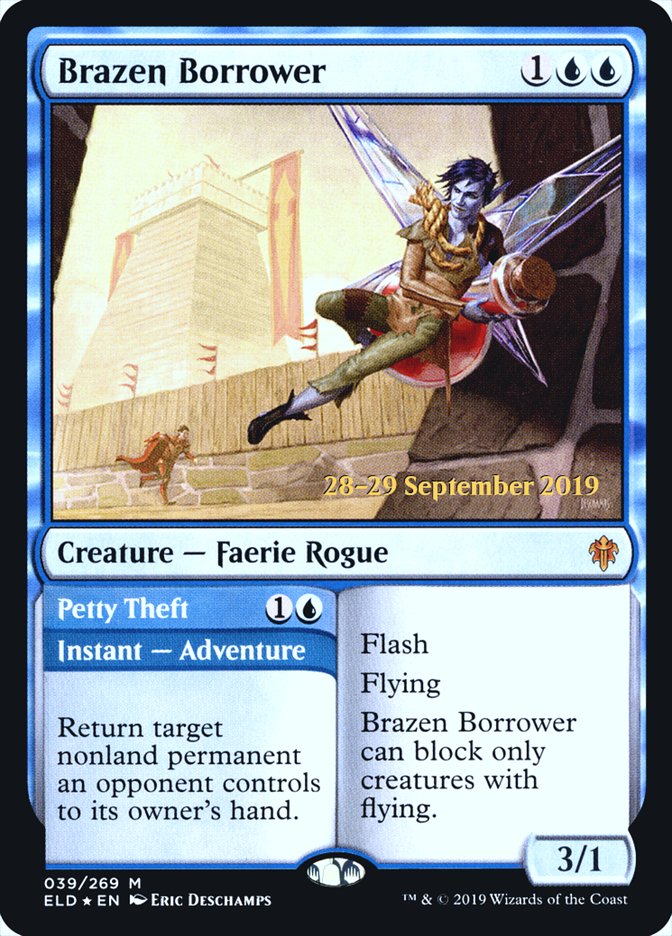 Brazen Borrower // Petty Theft [Throne of Eldraine Prerelease Promos] | L.A. Mood Comics and Games