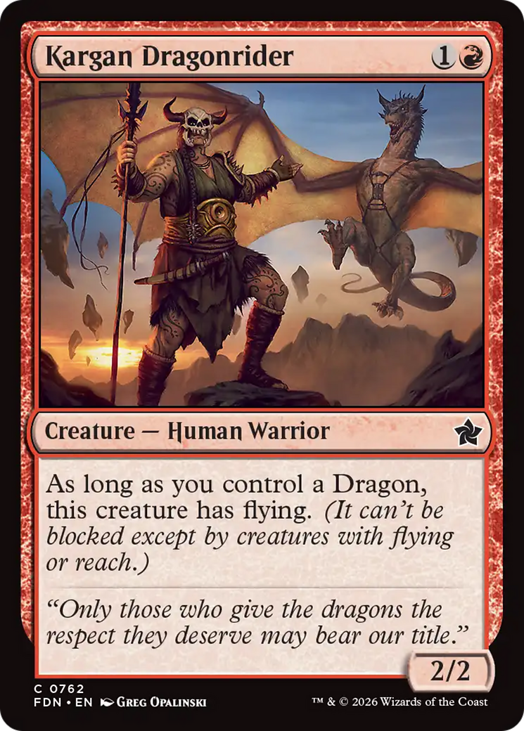 Kargan Dragonrider (0762) [Foundations] | L.A. Mood Comics and Games