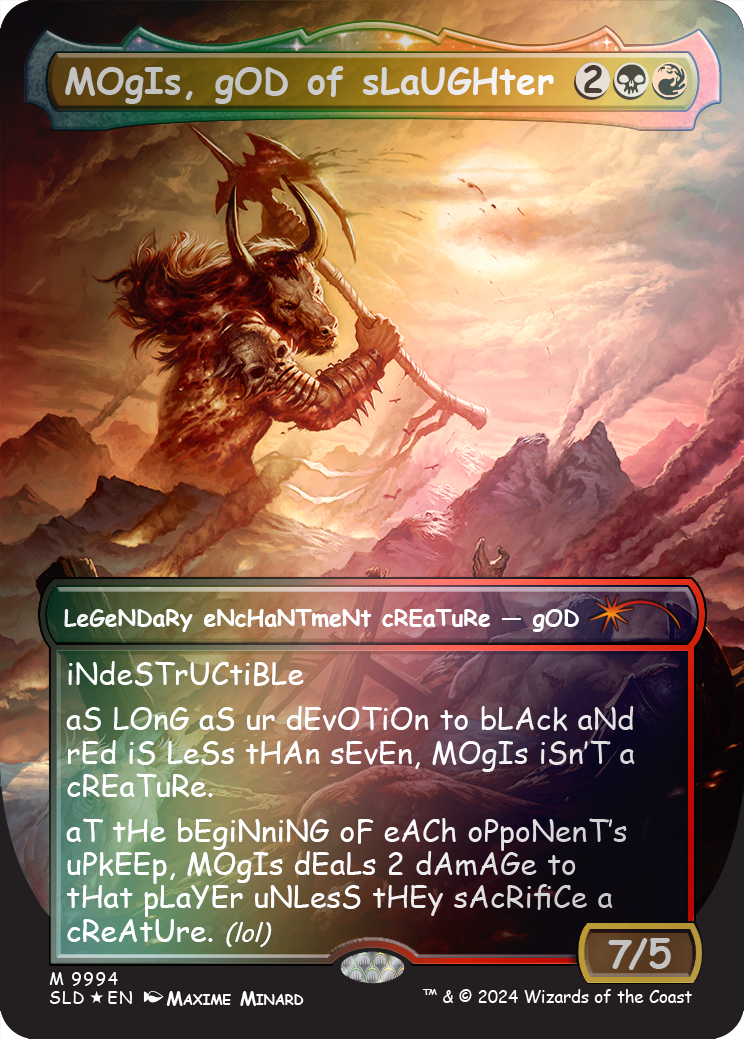 MOgIs, gOD of sLaUGHter (9994) (Rainbow Foil) [Secret Lair Drop Series] | L.A. Mood Comics and Games