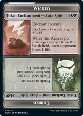 Wicked Role / Cursed Role // Emblem - On An Adventure Double-Sided Token [Wilds of Eldraine Tokens] | L.A. Mood Comics and Games