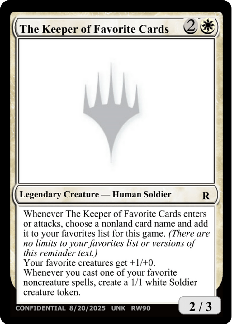 The Keeper of Favorite Cards (8/20/2025) [Unknown Event] | L.A. Mood Comics and Games