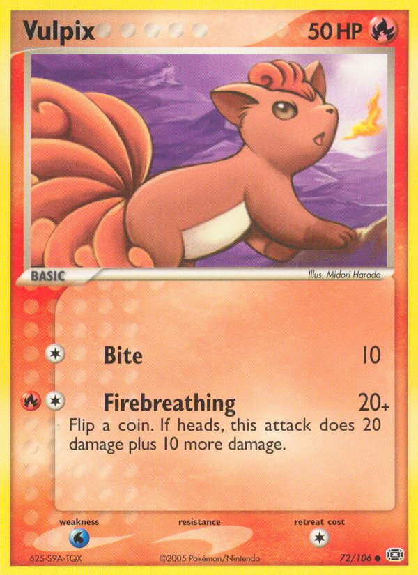 Vulpix (72/106) [EX: Emerald] | L.A. Mood Comics and Games