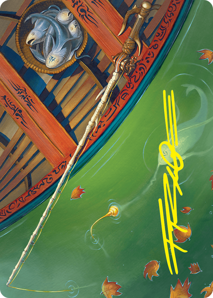 Fishing Pole Art Card (18/54) (Gold-Stamped Signature) [Foundations Art Series] | L.A. Mood Comics and Games