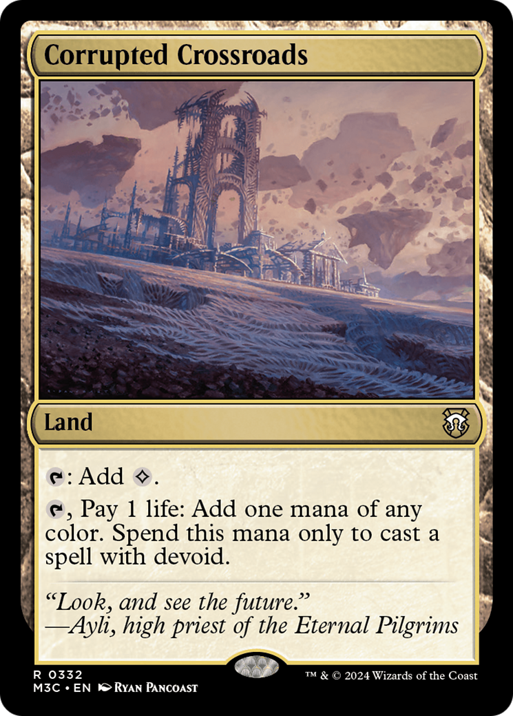 Corrupted Crossroads (Ripple Foil) [Modern Horizons 3 Commander] | L.A. Mood Comics and Games