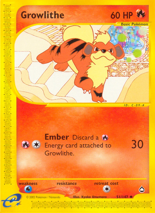 Growlithe (51/147) [Aquapolis] | L.A. Mood Comics and Games