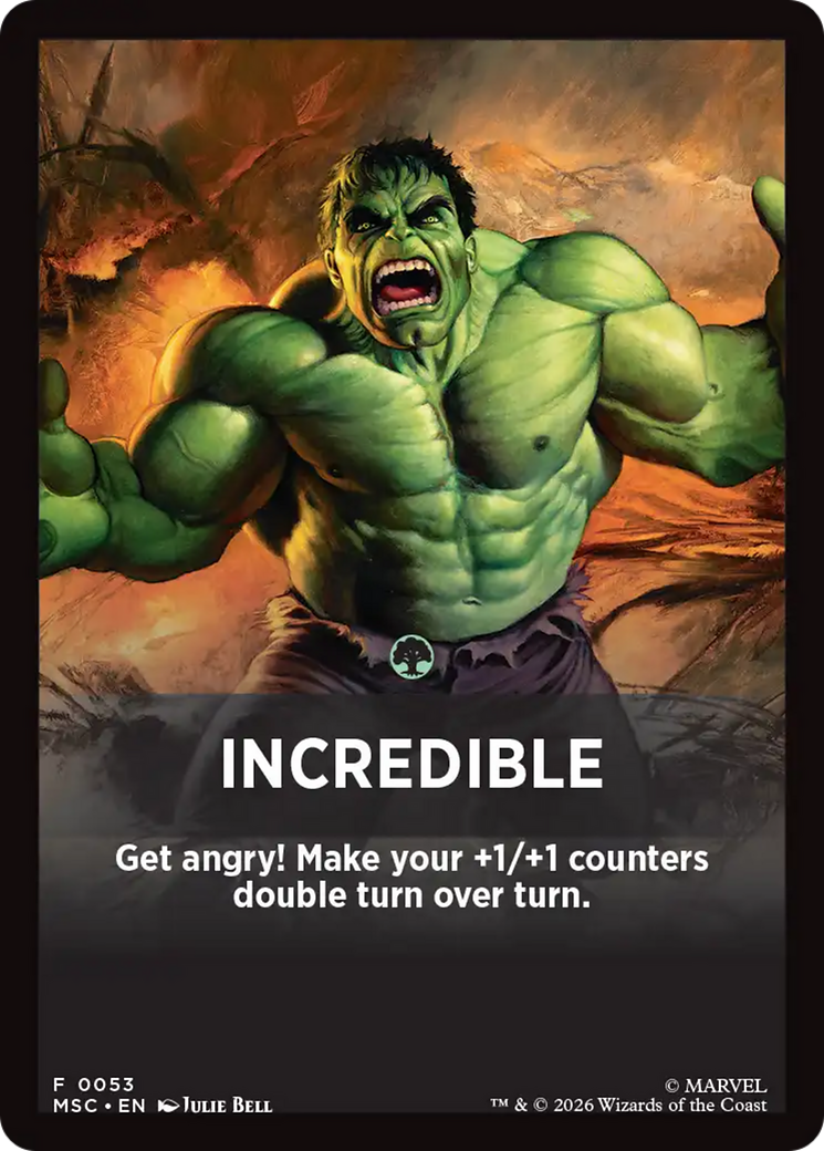 Incredible Theme Card [Marvel Super Heroes Commander] | L.A. Mood Comics and Games