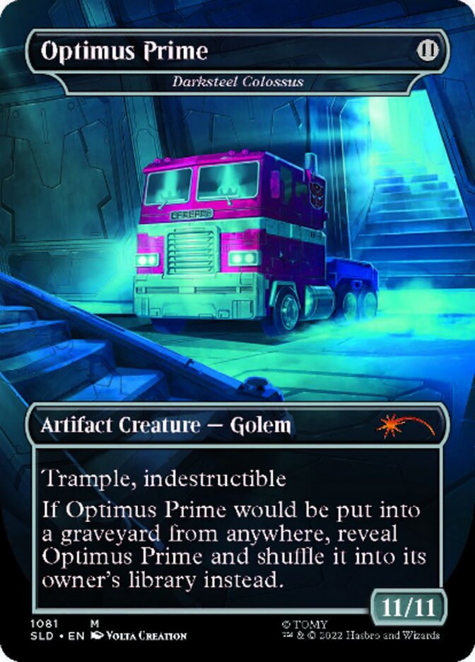 Darksteel Colossus - Optimus Prime (Borderless) [Secret Lair Drop Series] | L.A. Mood Comics and Games