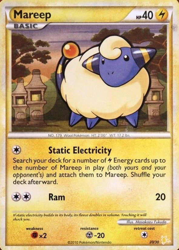 Mareep (20/30) [HeartGold & SoulSilver: Trainer Kit - Raichu] | L.A. Mood Comics and Games