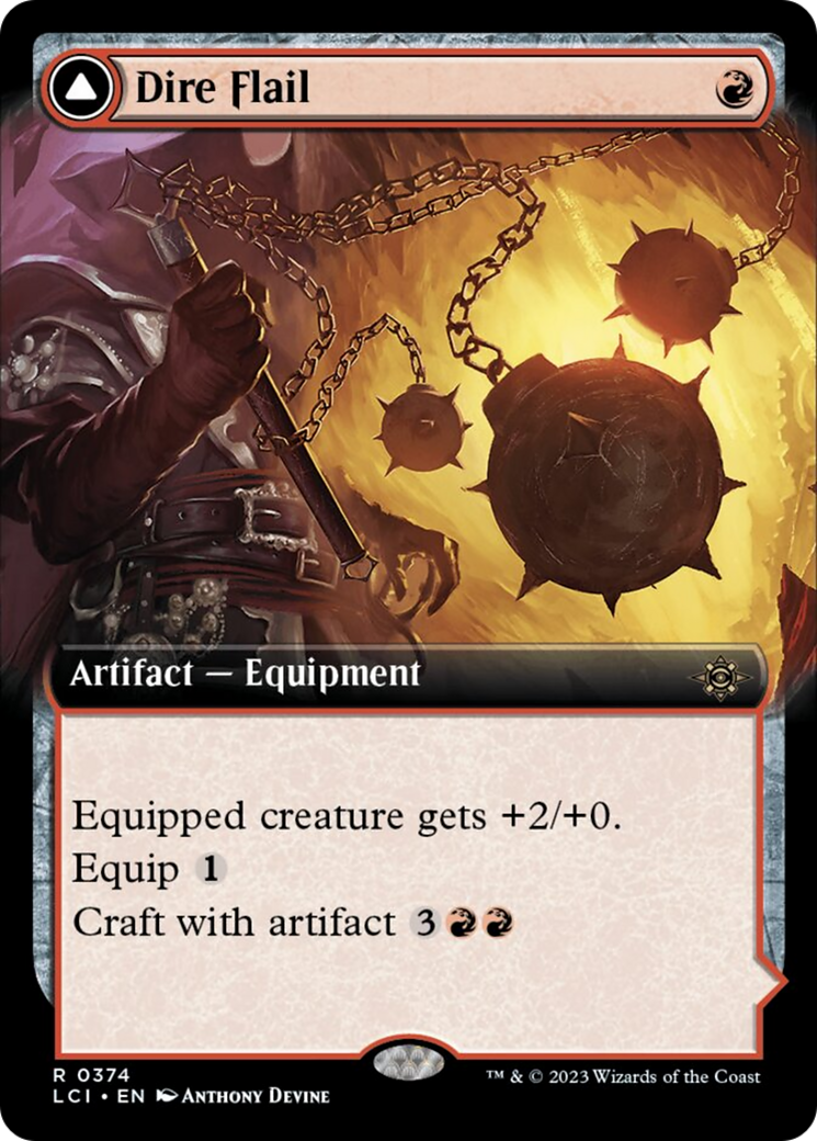 Dire Flail (Extended Art) [The Lost Caverns of Ixalan] | L.A. Mood Comics and Games