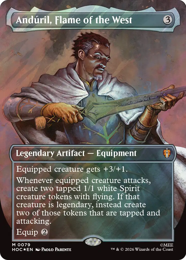 Anduril, Flame of the West (Borderless) (Surge Foil) [The Hobbit: Eternal-Legal] | L.A. Mood Comics and Games