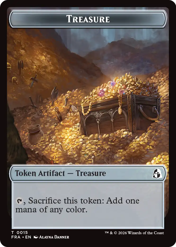 Dragon // Treasure Double-Sided Token [Reality Fracture Tokens] | L.A. Mood Comics and Games