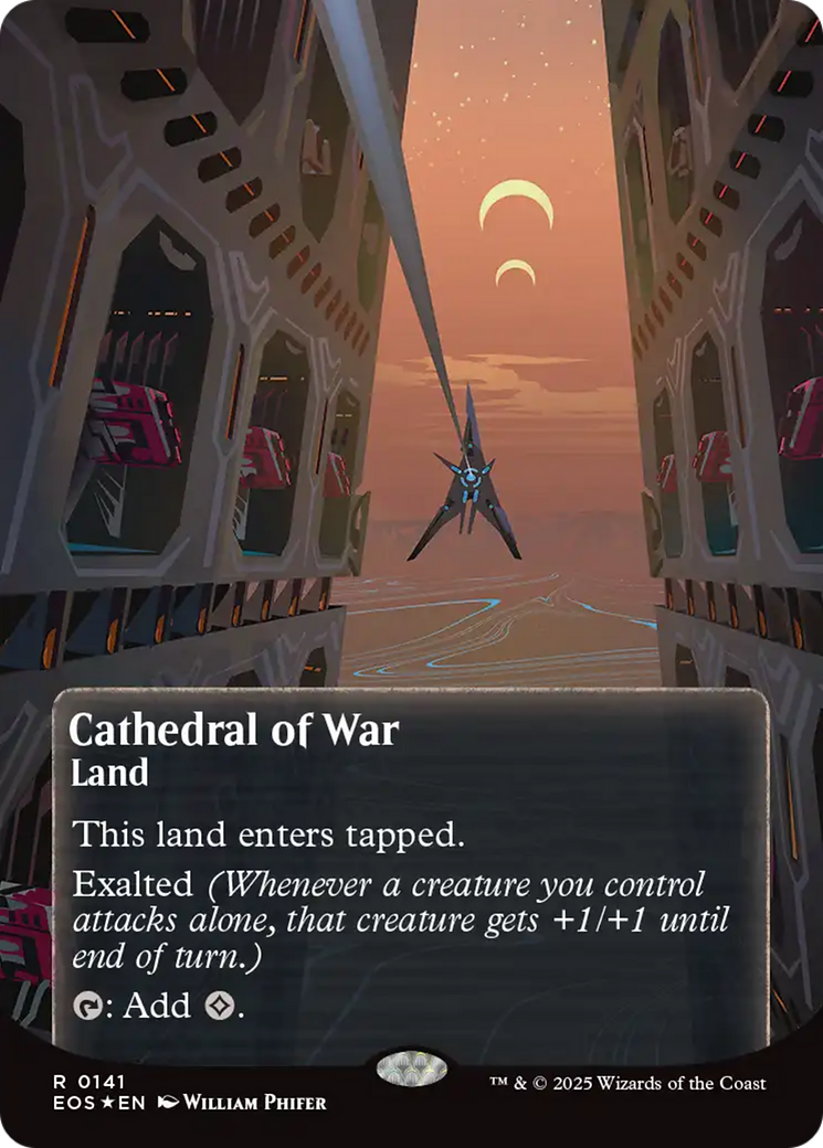 Cathedral of War (0141) (Borderless) (Galaxy Foil) [Edge of Eternities: Stellar Sights] | L.A. Mood Comics and Games