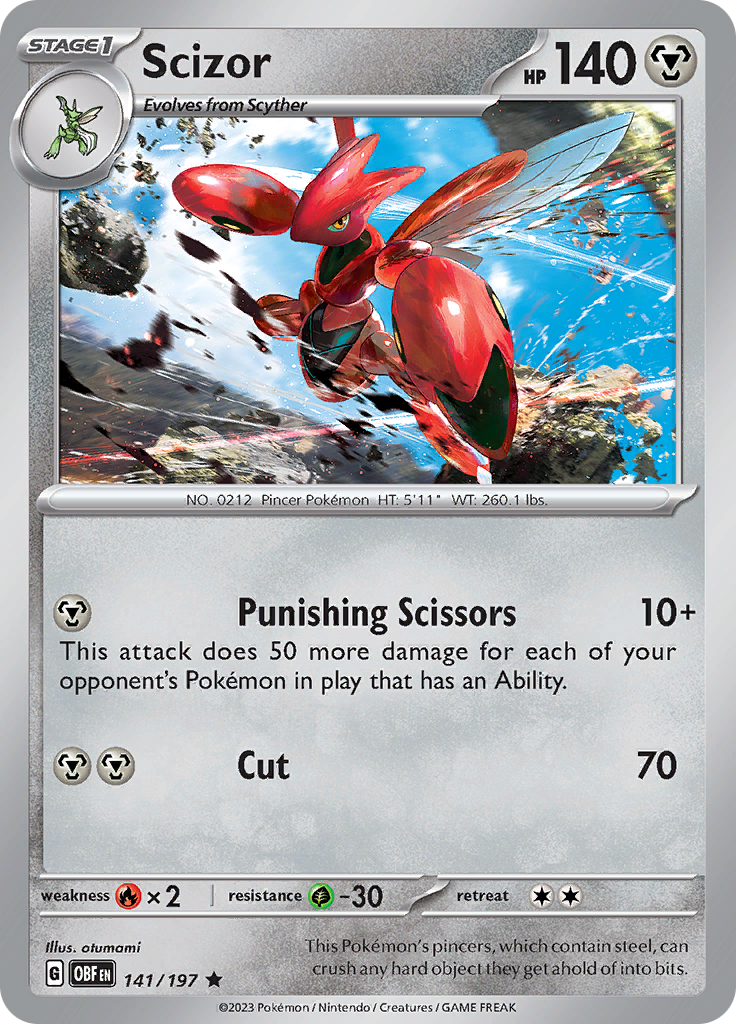 Scizor (141/197) [Scarlet & Violet: Obsidian Flames] | L.A. Mood Comics and Games