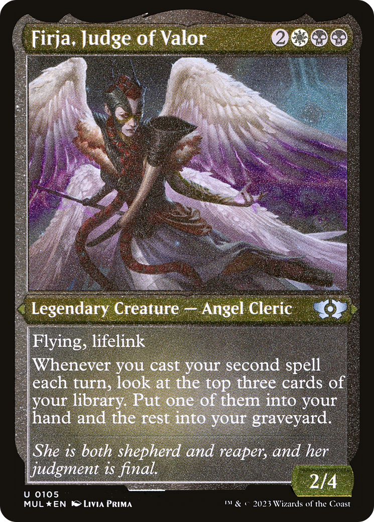 Firja, Judge of Valor (Foil Etched) [Multiverse Legends] | L.A. Mood Comics and Games