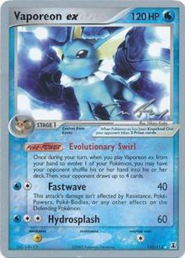 Vaporeon ex (110/113) (Legendary Ascent - Tom Roos) [World Championships 2007] | L.A. Mood Comics and Games