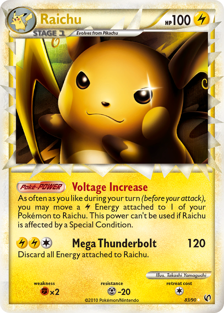 Raichu (83/90) [HeartGold & SoulSilver: Undaunted] | L.A. Mood Comics and Games