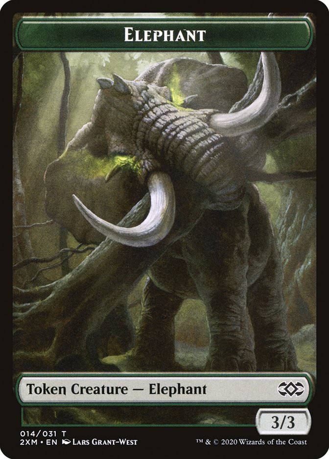 Angel // Elephant Double-Sided Token [Double Masters Tokens] | L.A. Mood Comics and Games
