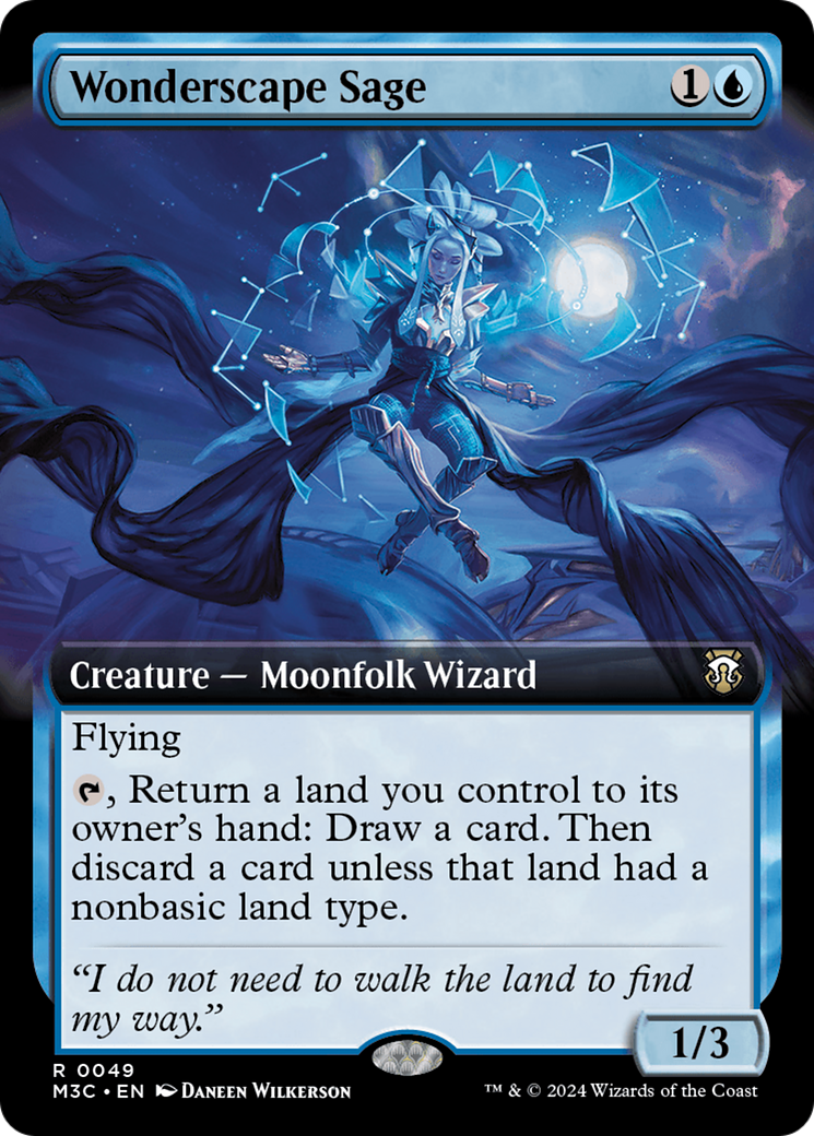 Wonderscape Sage (Extended Art) [Modern Horizons 3 Commander] | L.A. Mood Comics and Games