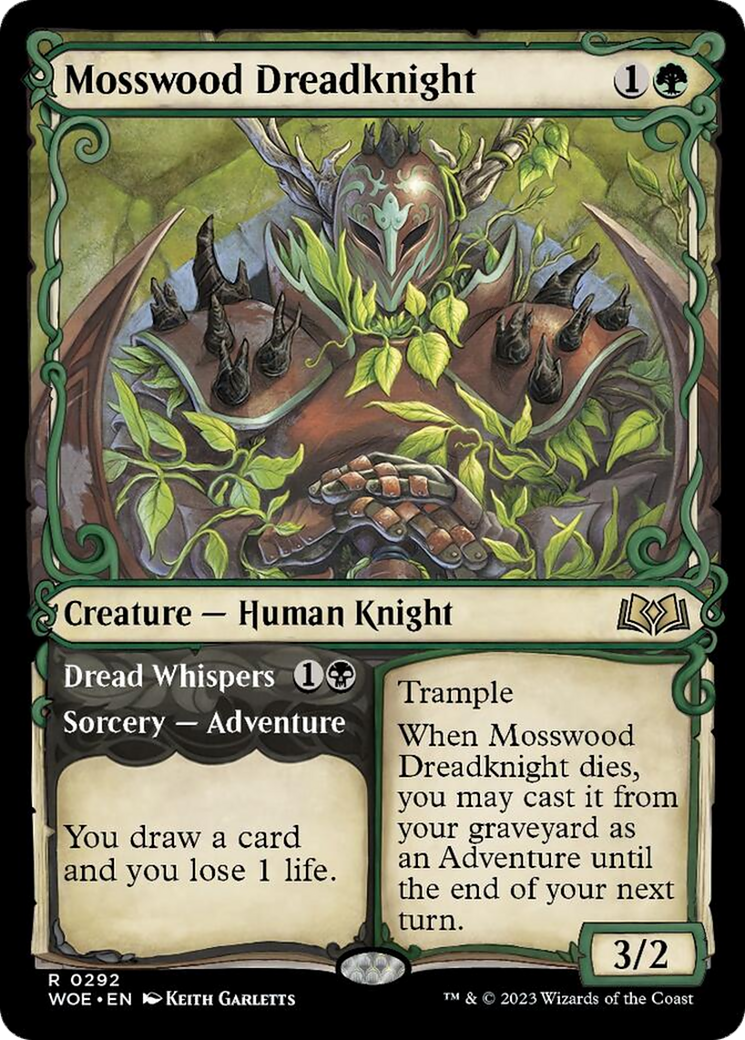 Mosswood Dreadknight // Dread Whispers (Showcase) [Wilds of Eldraine] | L.A. Mood Comics and Games