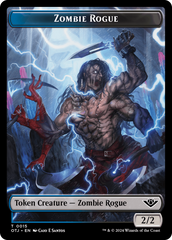 Treasure // Zombie Rogue Double-Sided Token [Outlaws of Thunder Junction Tokens] | L.A. Mood Comics and Games