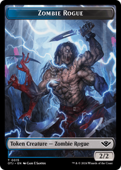 Mercenary // Zombie Rogue Double-Sided Token [Outlaws of Thunder Junction Tokens] | L.A. Mood Comics and Games