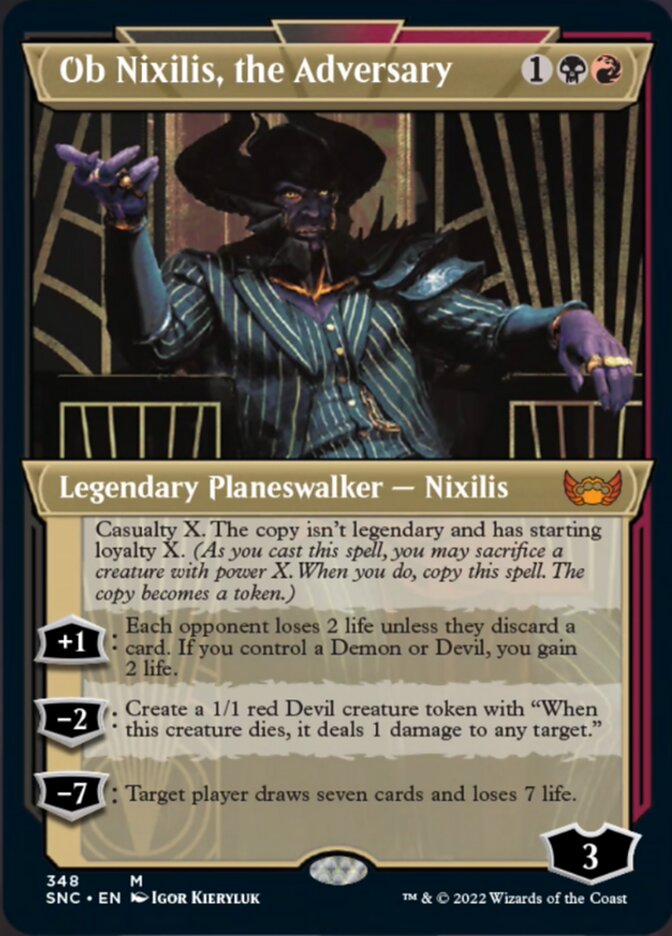 Ob Nixilis, the Adversary (Showcase Art Deco) [Streets of New Capenna] | L.A. Mood Comics and Games