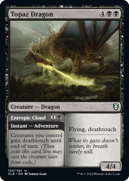 Topaz Dragon // Entropic Cloud [Commander Legends: Battle for Baldur's Gate] | L.A. Mood Comics and Games