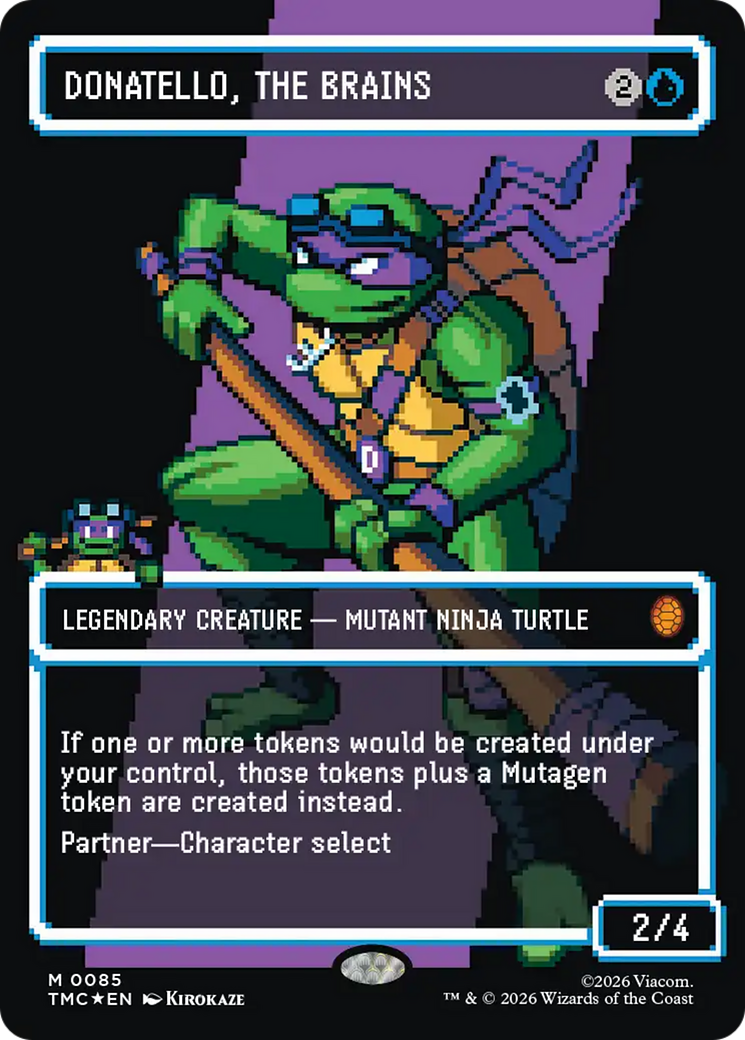 Donatello, the Brains (0085) (Borderless) (Surge Foil) [Teenage Mutant Ninja Turtles Commander] | L.A. Mood Comics and Games