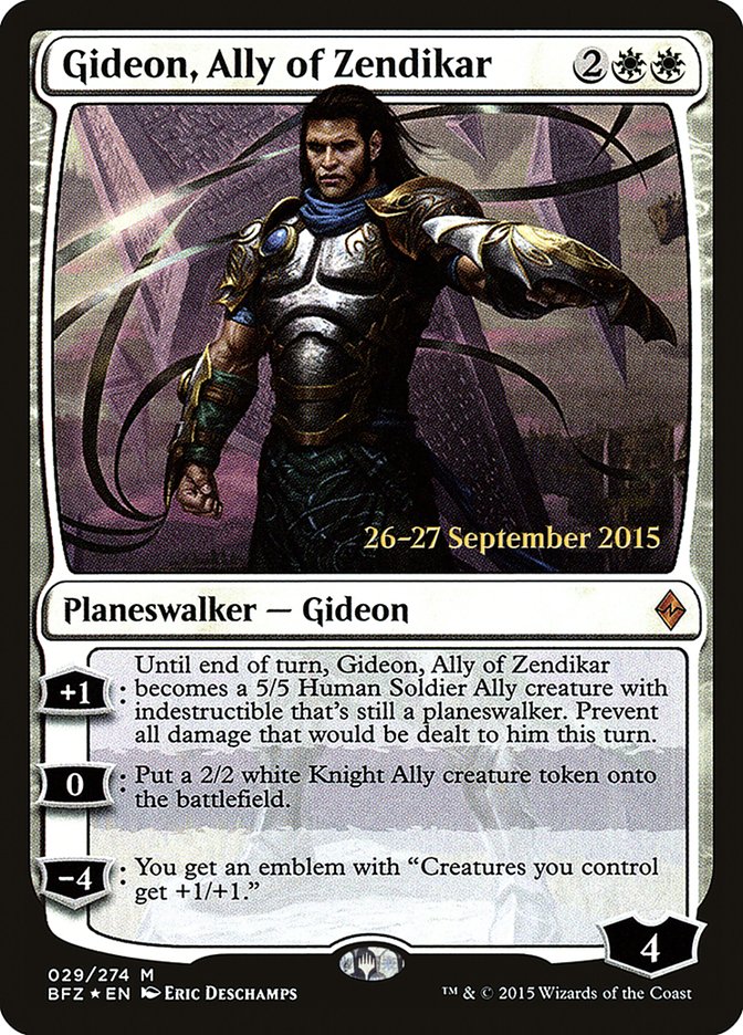 Gideon, Ally of Zendikar [Battle for Zendikar Prerelease Promos] | L.A. Mood Comics and Games