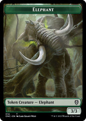 Human Soldier // Elephant Double-Sided Token [Phyrexia: All Will Be One Commander Tokens] | L.A. Mood Comics and Games