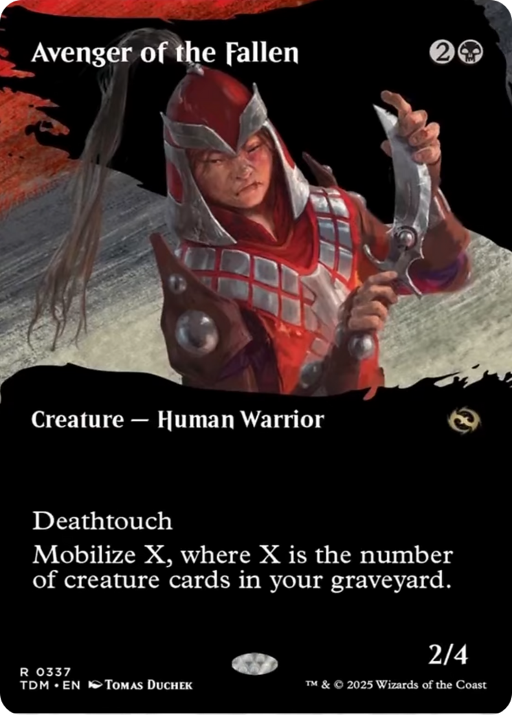 Avenger of the Fallen (Borderless) [Tarkir: Dragonstorm] | L.A. Mood Comics and Games