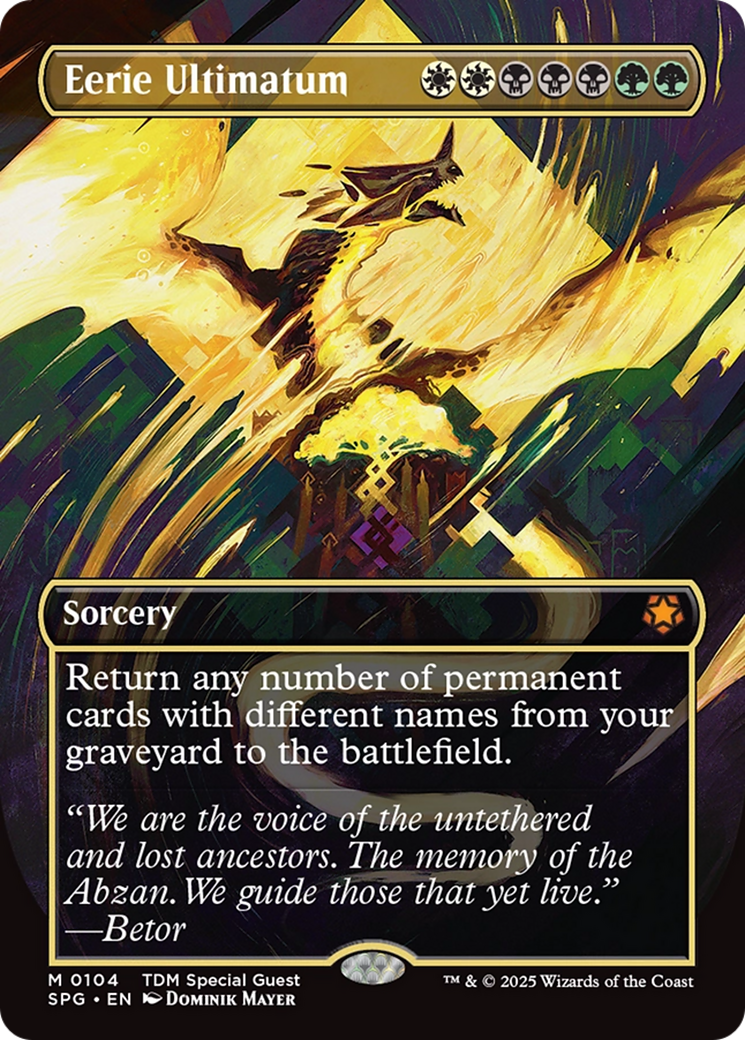 Eerie Ultimatum (Borderless) [Tarkir: Dragonstorm Special Guests] | L.A. Mood Comics and Games