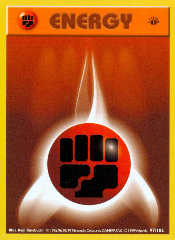 Fighting Energy (97/102) (Shadowless) [Base Set 1st Edition] | L.A. Mood Comics and Games