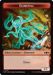 Elemental (0017) // Warrior Double-Sided Token [Tarkir: Dragonstorm Commander Tokens] | L.A. Mood Comics and Games