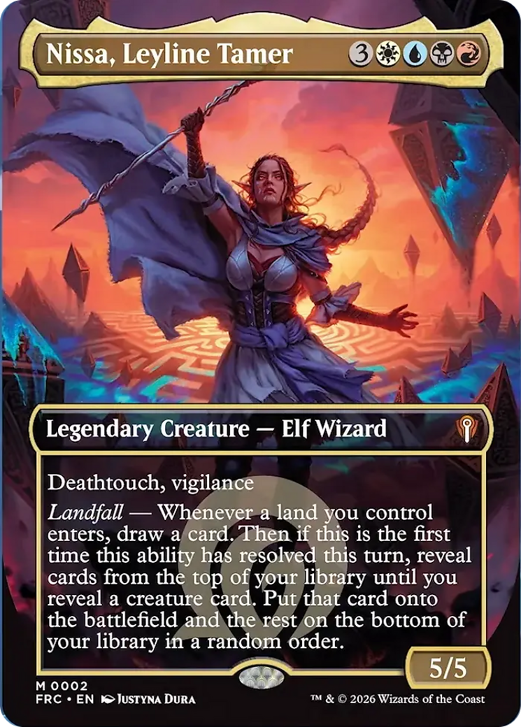 Nissa, Leyline Tamer (Borderless) [Reality Fracture Commander] | L.A. Mood Comics and Games