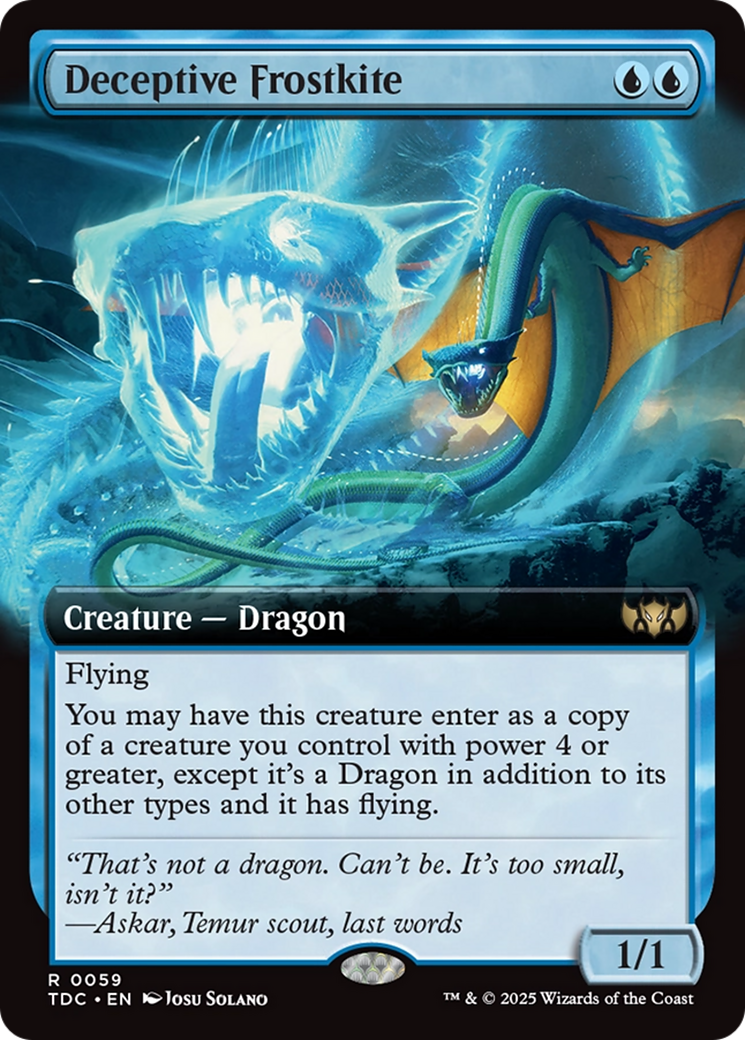 Deceptive Frostkite (Extended Art) [Tarkir: Dragonstorm Commander] | L.A. Mood Comics and Games