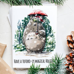 "Totoro-ally Magical" - Anime Enthusiast Christmas Card | L.A. Mood Comics and Games