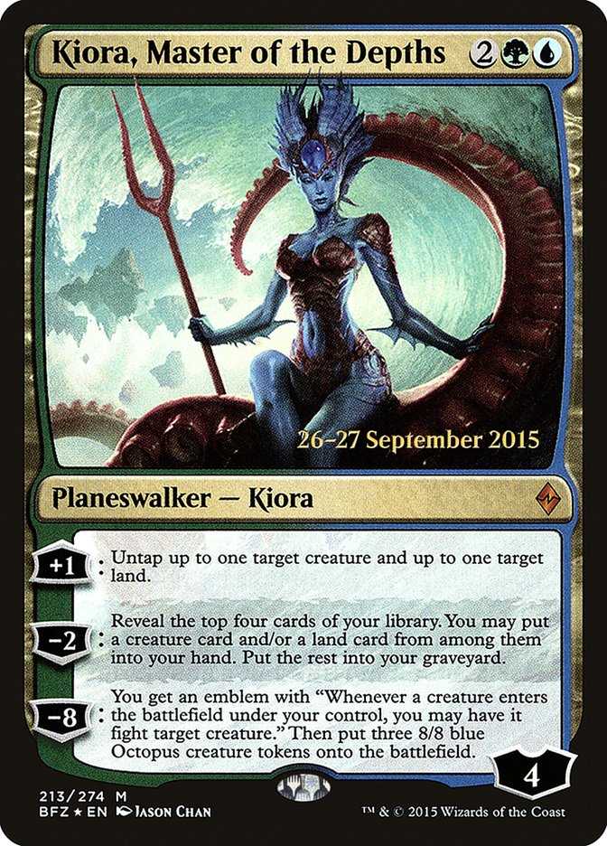 Kiora, Master of the Depths [Battle for Zendikar Prerelease Promos] | L.A. Mood Comics and Games